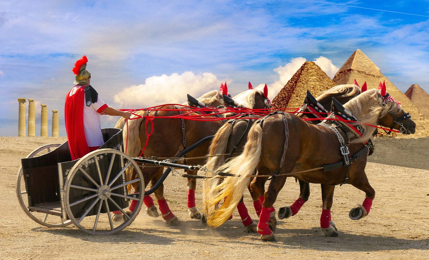 Horse-drawn war chariots were used between 1700 BCE and 700 BCE.