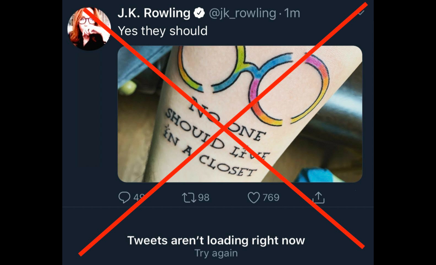 J.K. Rowling tweeted that LGBTQ people should live "in the closet."