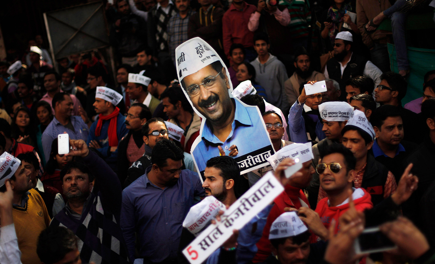 Khalistan's chief Gurdial Singh was seen campaigning for an Aam Admi Party MLA.