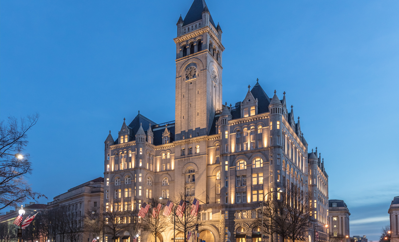 Donald Trump’s hotel in Washington was booked for the election night party.