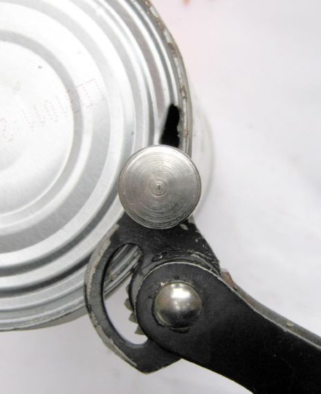 The can opener was invented 48 years after canned food.