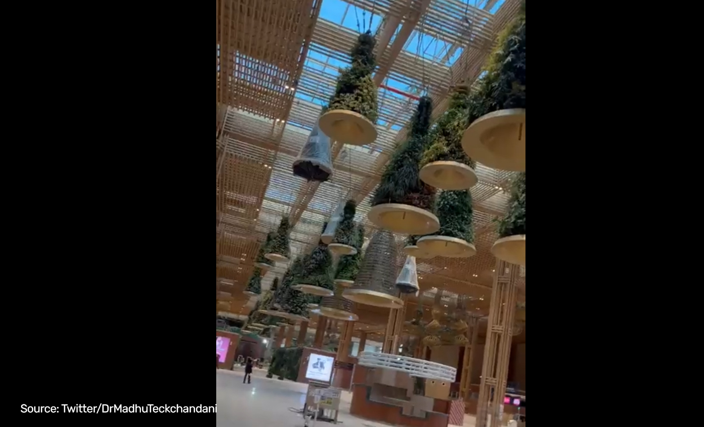 A video shows Donyi Polo Airport made of Bamboo in Arunachal Pradesh.