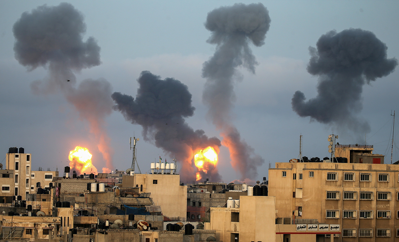Over thirty Palestinians were killed in Israeli airstrikes on the Hamas strongholds in Gaza.