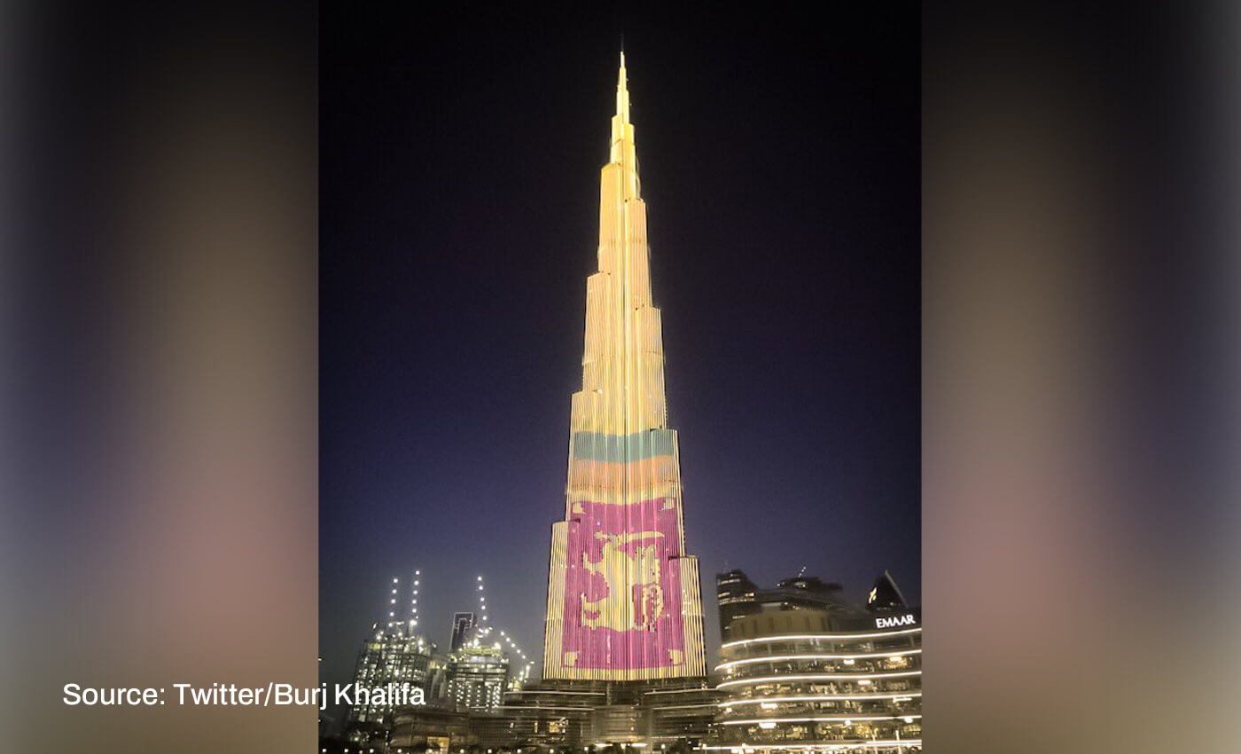 Sri Lanka's flag was displayed on Burj Khalifa after their team won 2022 Asia Cup.