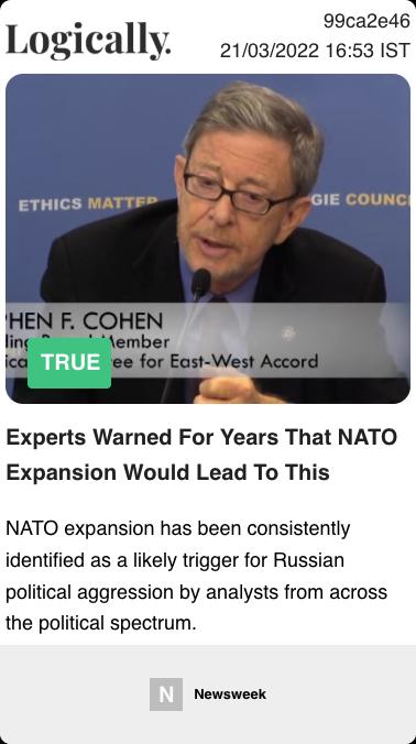 Experts Warned For Years That NATO Expansion Would Lead To This