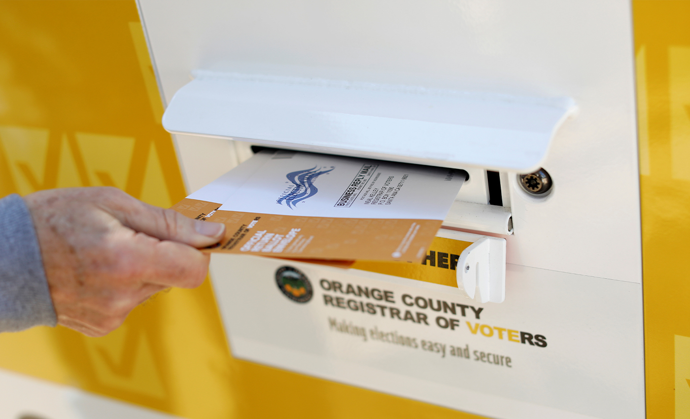 President Donald Trump urged his supporters not to vote by mail.