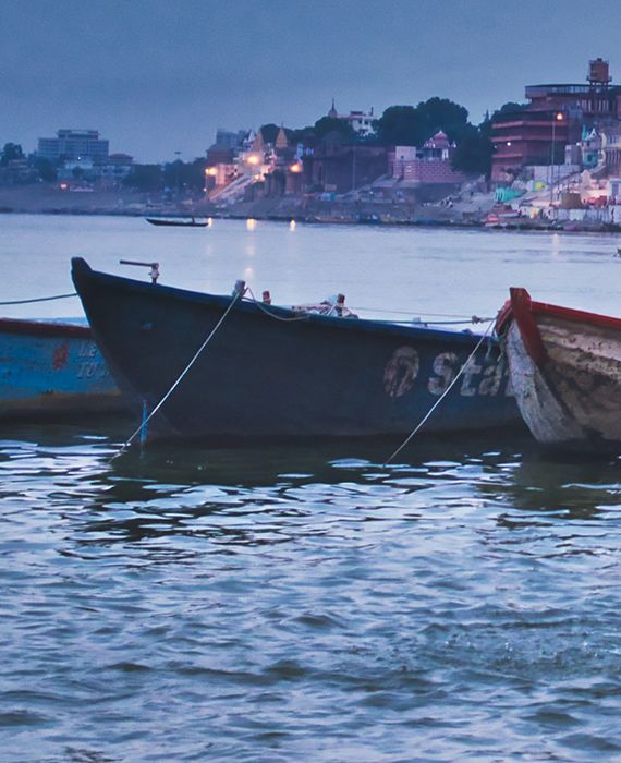 River Yamuna situated in Delhi is blue and clean amid the COVID-19 lockdown due to the closure of factories.