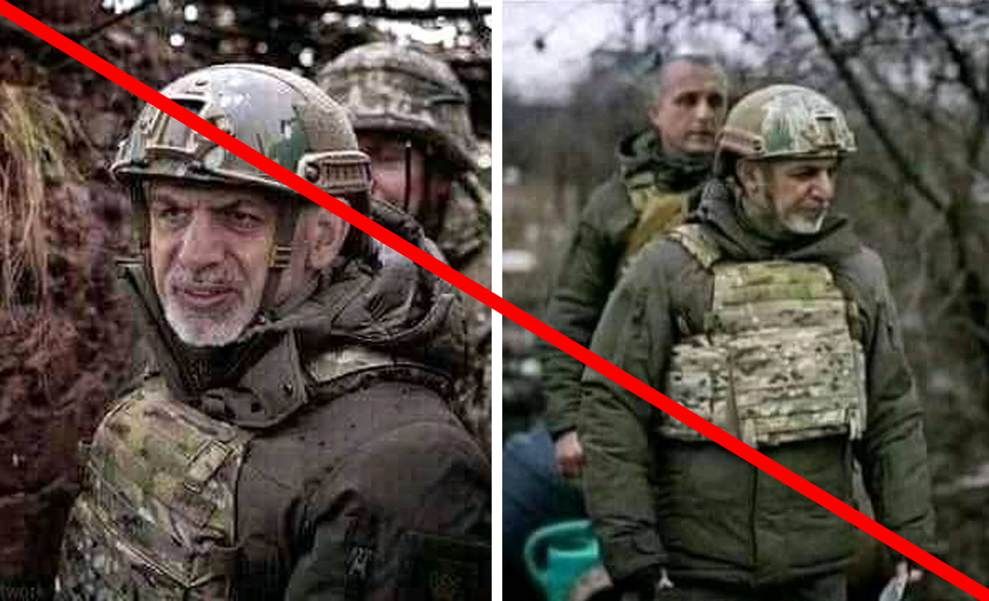 Photos circulated on social media show Ashraf Ghani and Amrullah Saleh joining the war to support Ukraine against Russia.