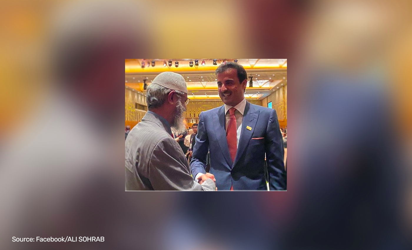 Qatari Emir Sheikh Tamim bin Hamad Al Thani met Zakir Naik at 2022 FIFA World Cup in Qatar.