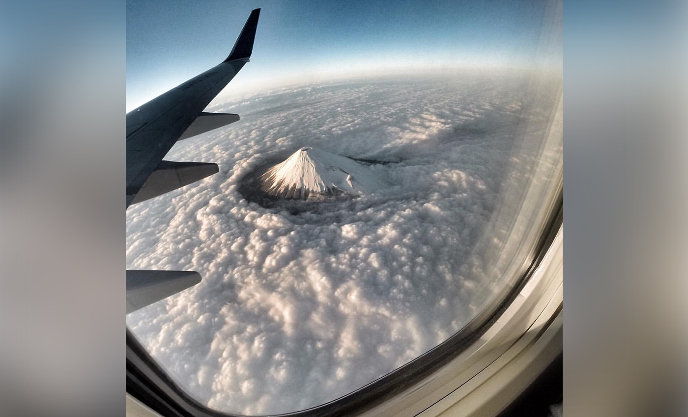 A video shows an aerial view of Mount Kailash.