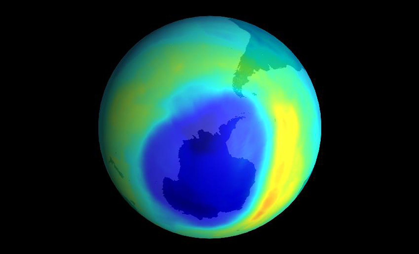 The reactivation of the Large Hadron Collider has created a new hole in the Earth's ozone layer.