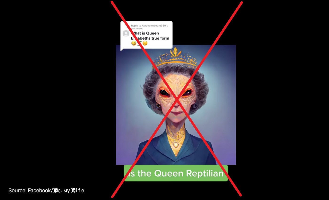 False: Queen Elizabeth II was a reptilian shape shifter.