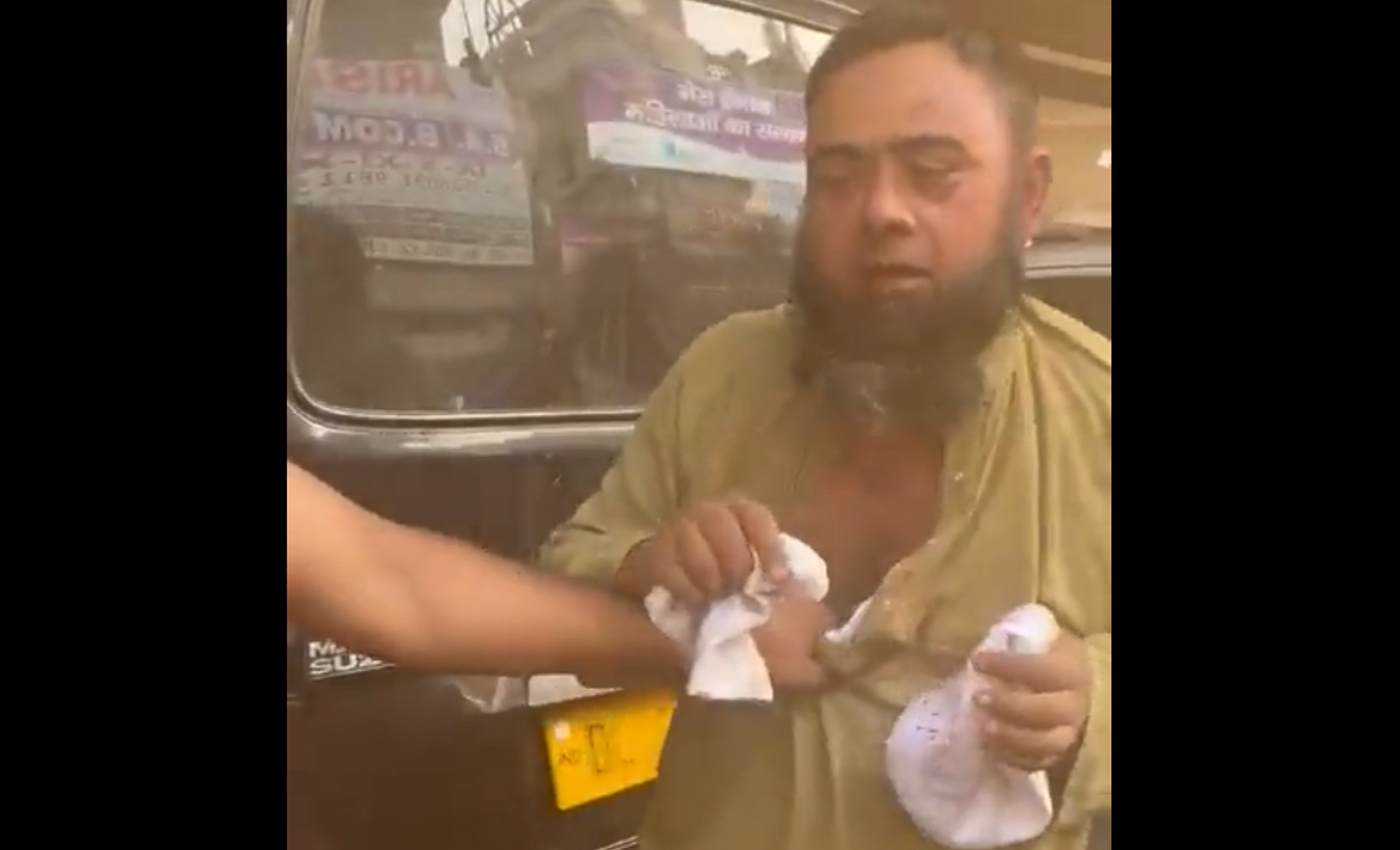 A video shows a Muslim man assaulted by a Hindu extremist mob in Delhi on May 11, 2022.