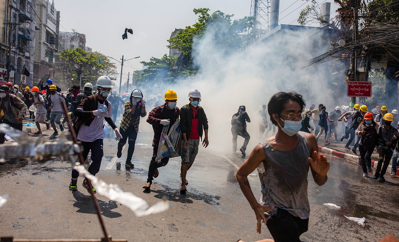 At least 18 protestors were killed in the protest in Myanmar on February 28.