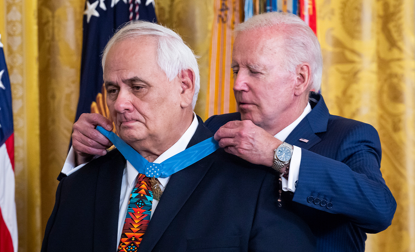 President Joe Biden tied the Medal of Honor backward on a Vietnam War veteran.