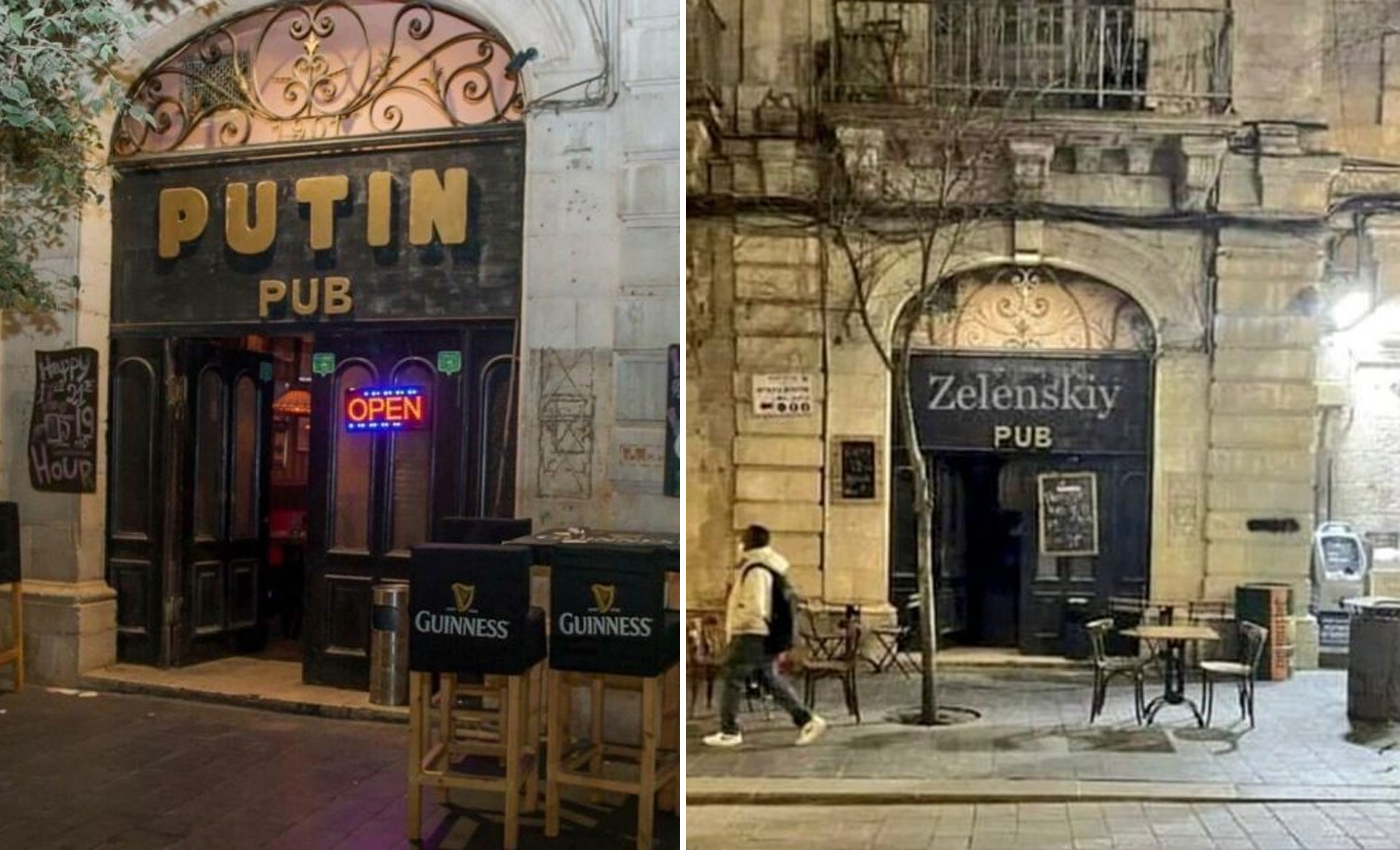 The Putin Pub in Jerusalem has been renamed after Zelenskyy.