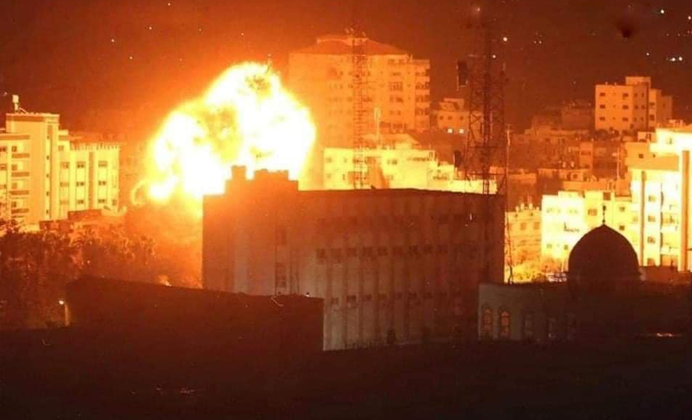 This image of an explosion was taken in Gaza during Ramadan in 2022.