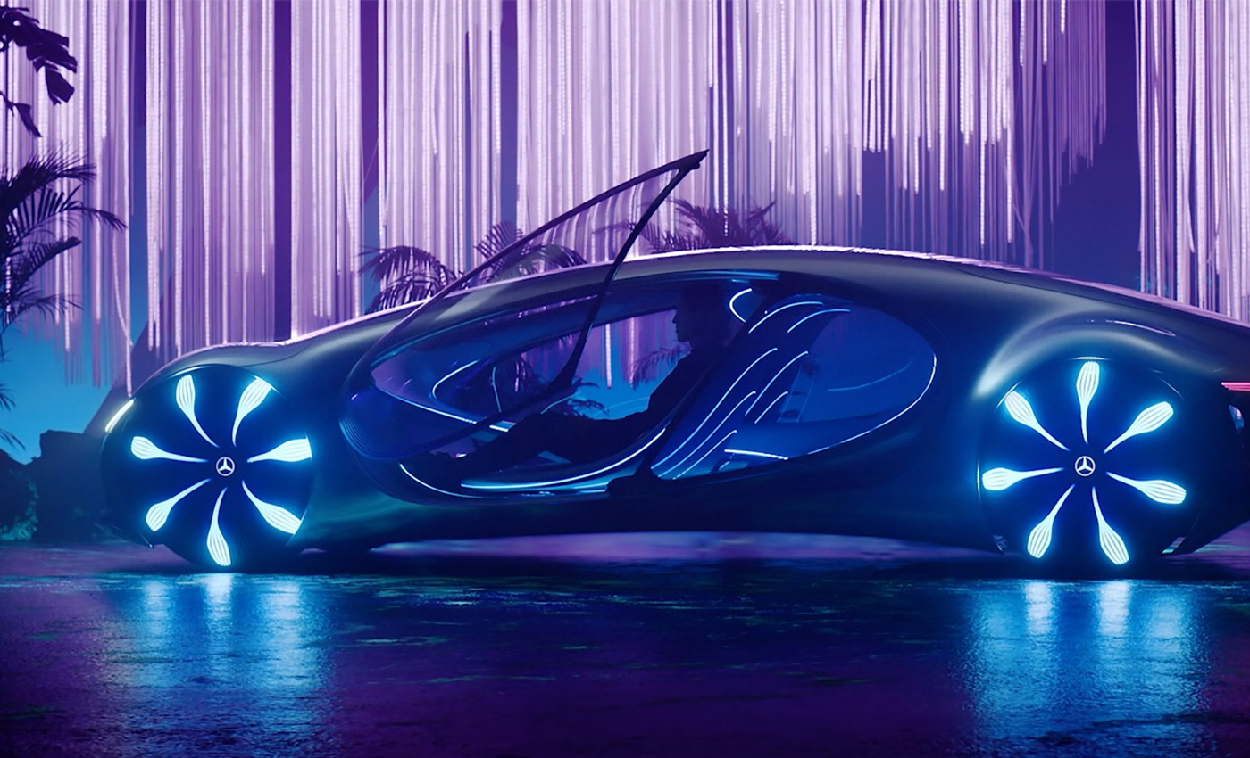 Mercedes-Benz AVTR drives sideways.