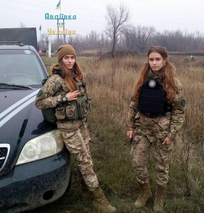 This is a recent image of female soldiers in Ukraine.