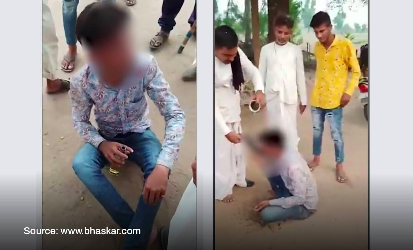 Upper caste men forced a Dalit man to drink water from a shoe in Rajasthan.