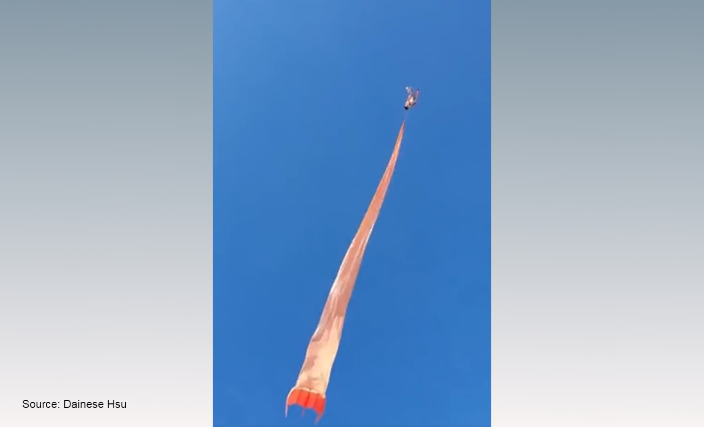 A toddler was lifted into the air by a giant kite in Gujarat.