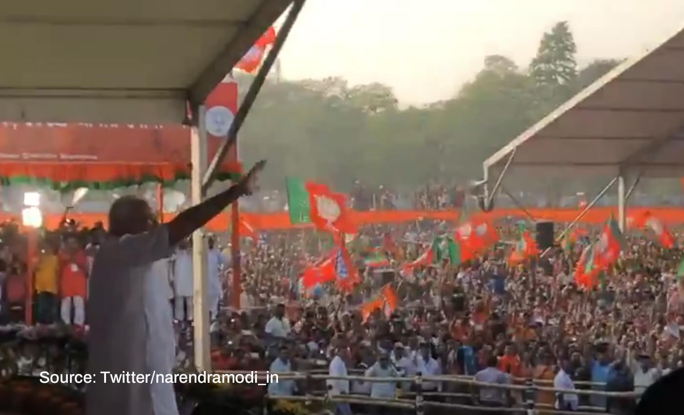 Massive crowd at PM Modi's rally in Mangaluru.