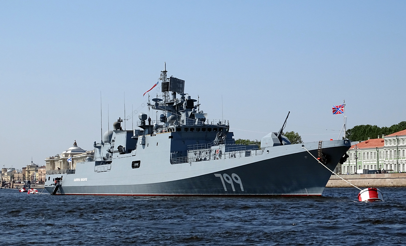 A Russian Navy warship, Admiral Makarov, has been hit by a Ukrainian missile.