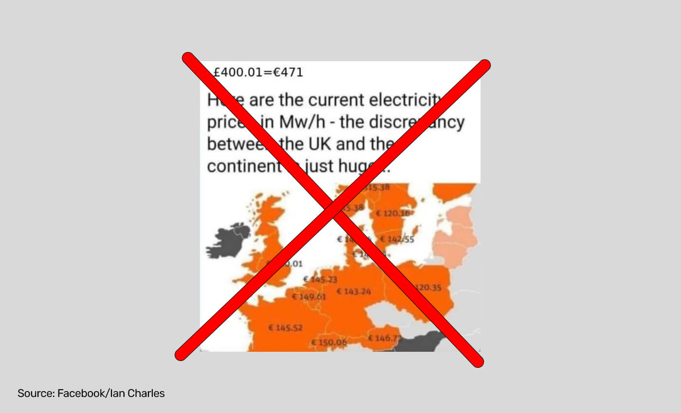 Huge discrepancies in electricity prices observed between U.K. and the rest of Europe in August 2022.