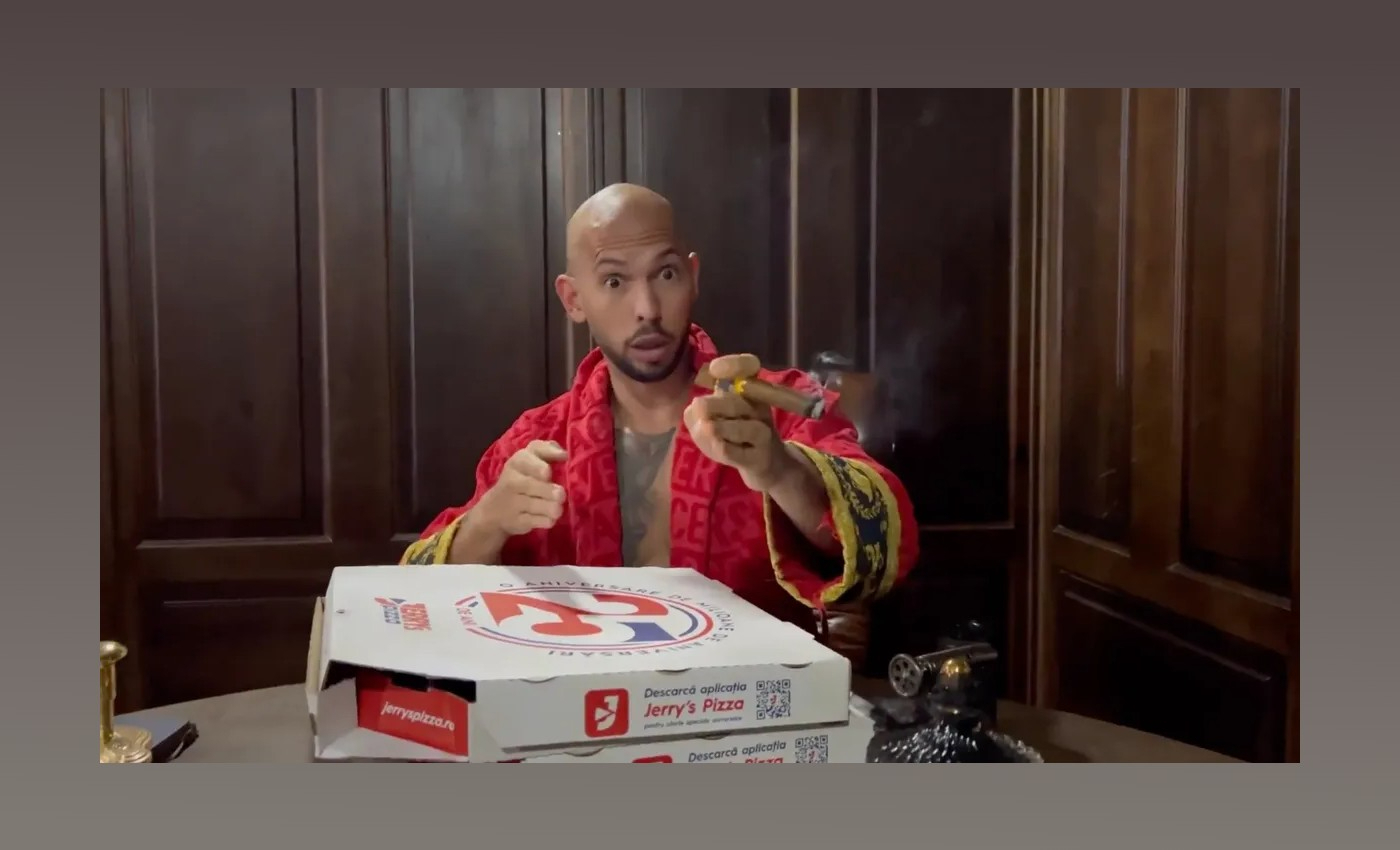 The pizza boxes in Andrew Tate's response video to Greta Thunberg were instrumental in his arrest.