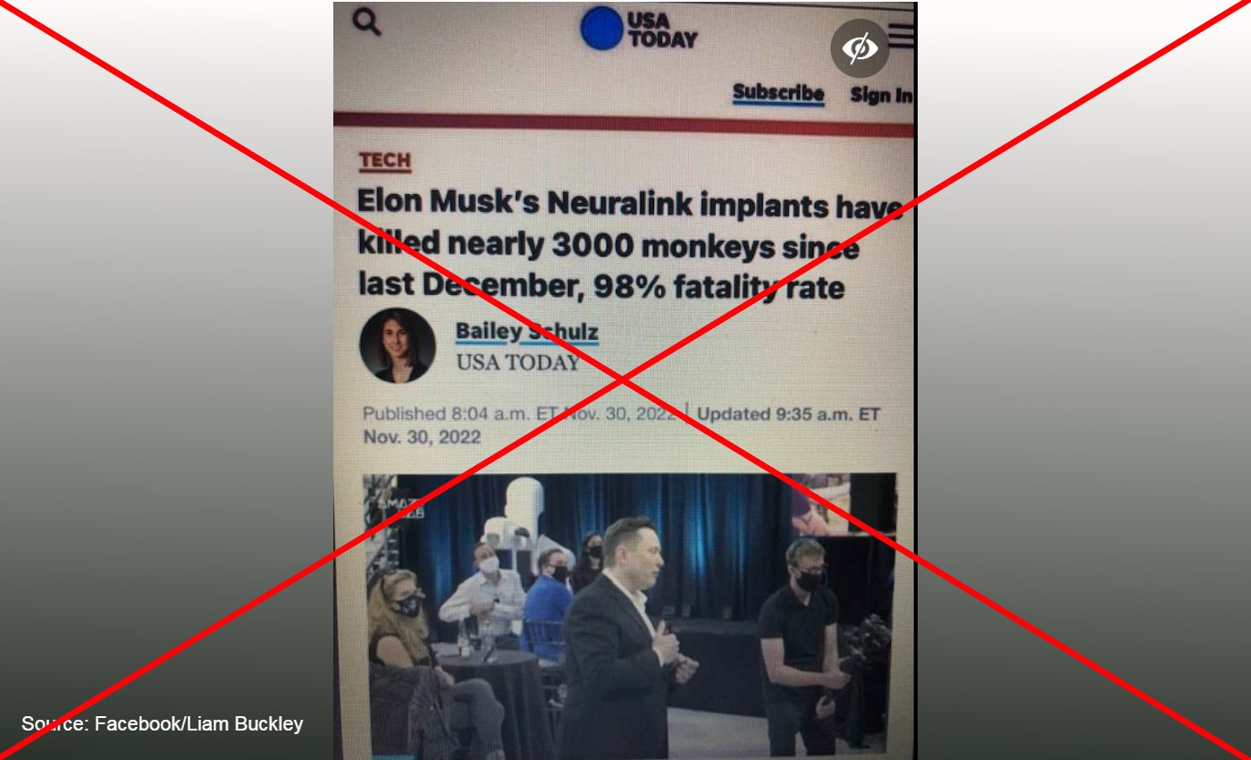 A report by USA Today claims that Elon Musk's Neuralink implants have killed over 3,000 monkeys.