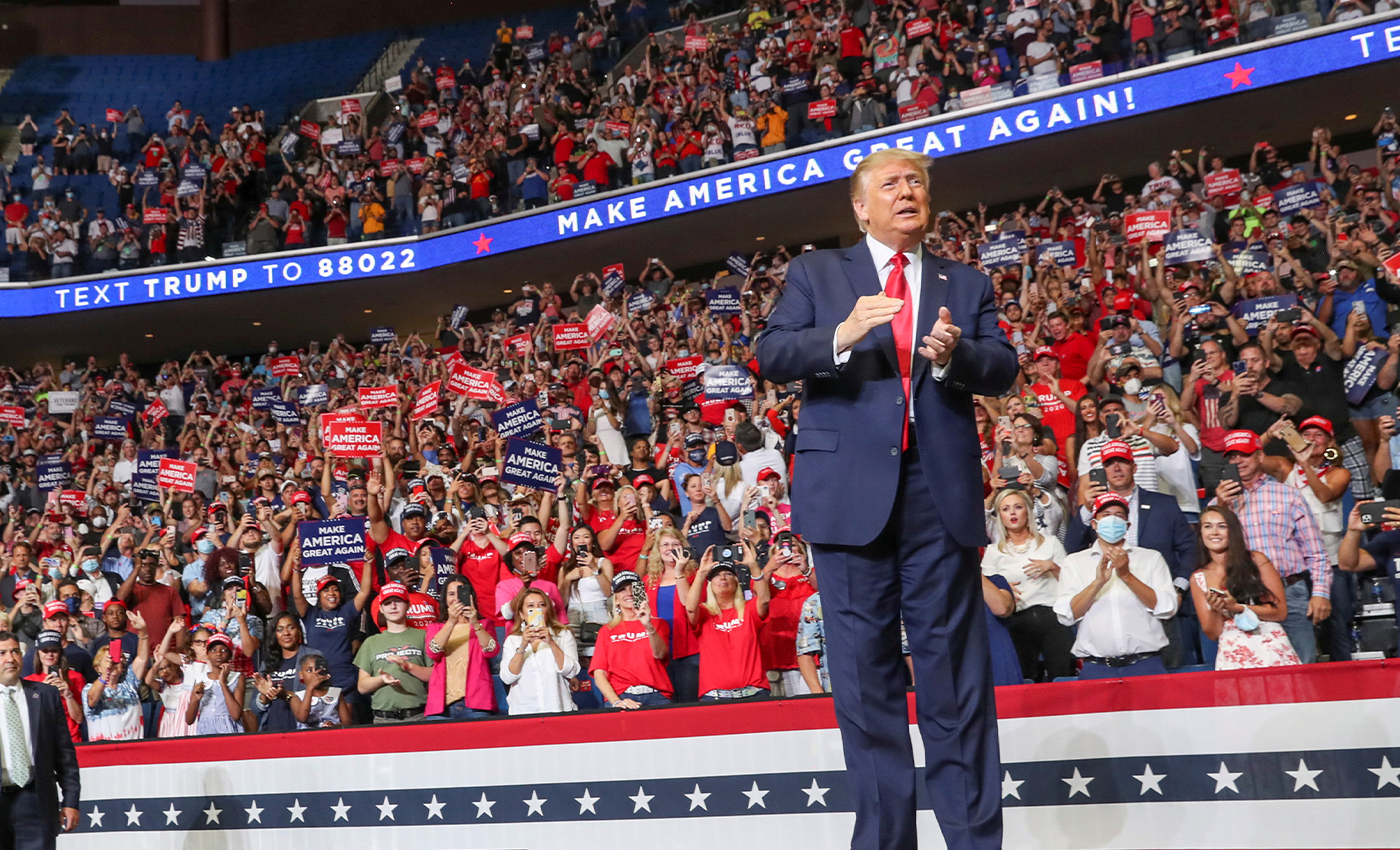 People got COVID-19 going to Trump rallies.