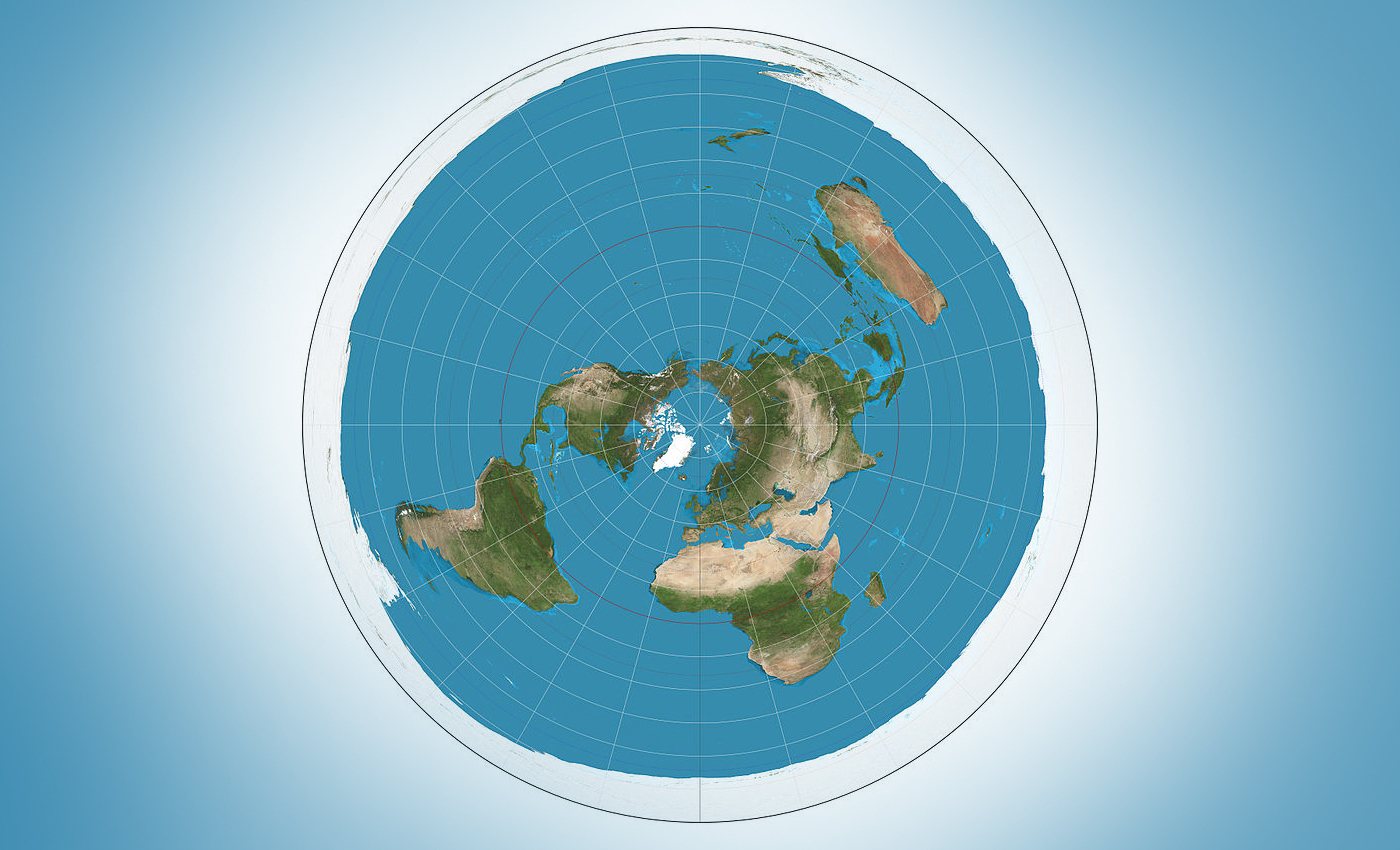 The Azimuthal Equidistant map of the world, used by the USGS and the United Nations, is a clue that the Earth is flat.