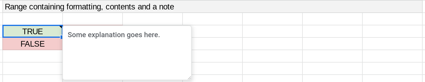 Screenshot of a range in a Google Sheets spreadsheet.