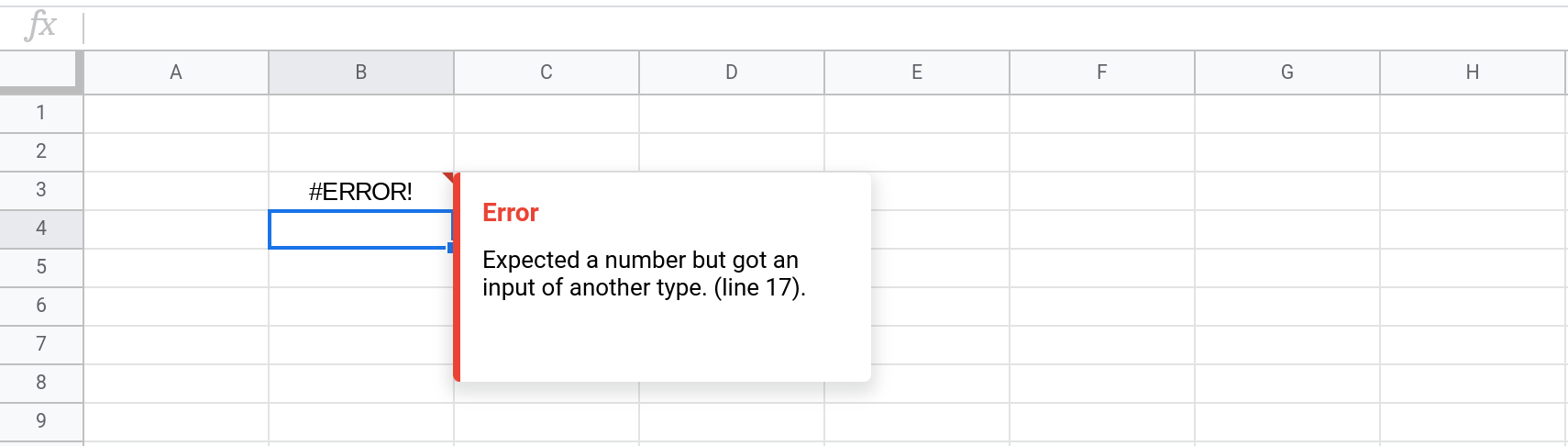 Screenshot of a Google Sheets spreadsheet.