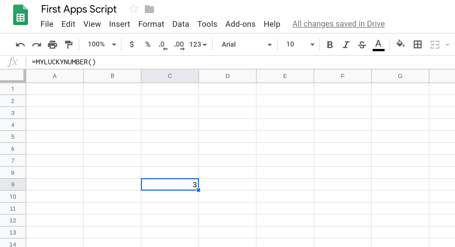 Screenshot of a Google Sheets spreadsheet.