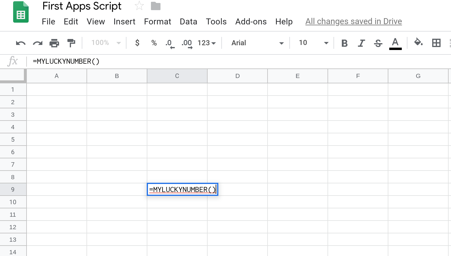 Screenshot of a Google Sheets spreadsheet.