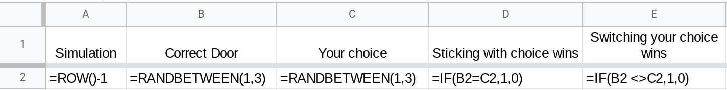 Screenshot of a Google Sheets spreadsheet.