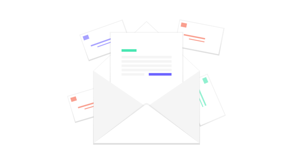 An illustration of an email message.