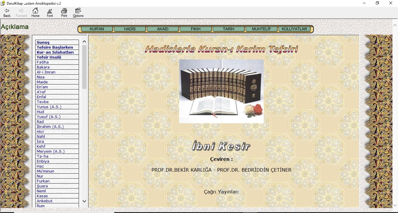 Kitapların İsimleri ve yazarları – İslam en Büyük Ansikolopedesi